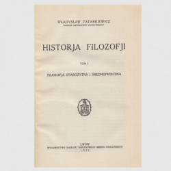 Historja Filozofji - Władysław Tatarkiewicz