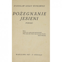 Pożegnanie Jesieni - Stanisław Ignacy Witkiewicz