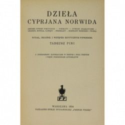 Dzieła Cyprjana Norwida, 1934