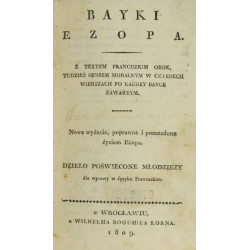 Bayki Ezopa z tekstem francuzkim obok [...] - EZOP