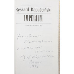 Ryszard Kapuściński, Imperium [dedykacja autora][1993]