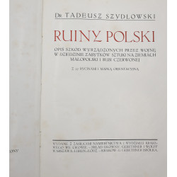 Ruiny Polski : opis szkód wyrządzonych przez wojnę w dziedzinie zabytków sztuki na ziemiach Małopolski i Rusi Czerwonej.