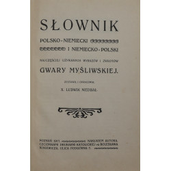 Niedbał Ludwik, Słownik polsko-niemiecki i niemiecko-polski najczęściej używanych wyrazów i zwrotów gwary myśliwskiej [1917]