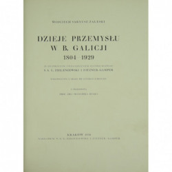 Dzieje przemysłu w B. Galicji 1804-1929	- Wojciech Saryusz-Zaleski